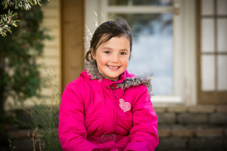 The same young girl portrait taken with a 150mm lens to show comparrison to the shorter lens