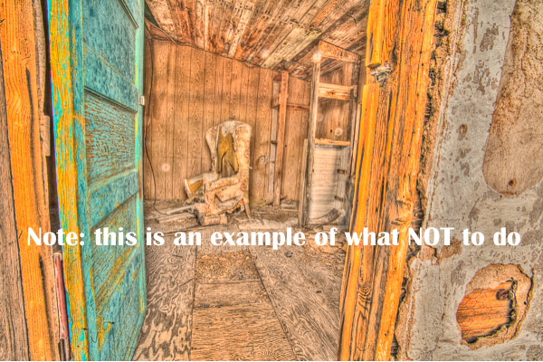 Overprocessed HDR example with halos, flat contrast, and unnatural tones