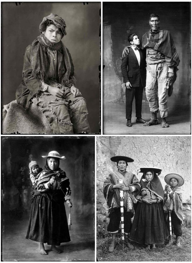 a collection of portrait photos taken of indiginous Peruvian people by Martin Chambi