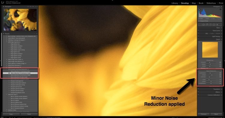 Fuji X100F noise reduction