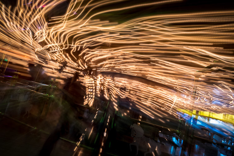 ISO 400, f/20 for 1 second - zoomed during the exposure