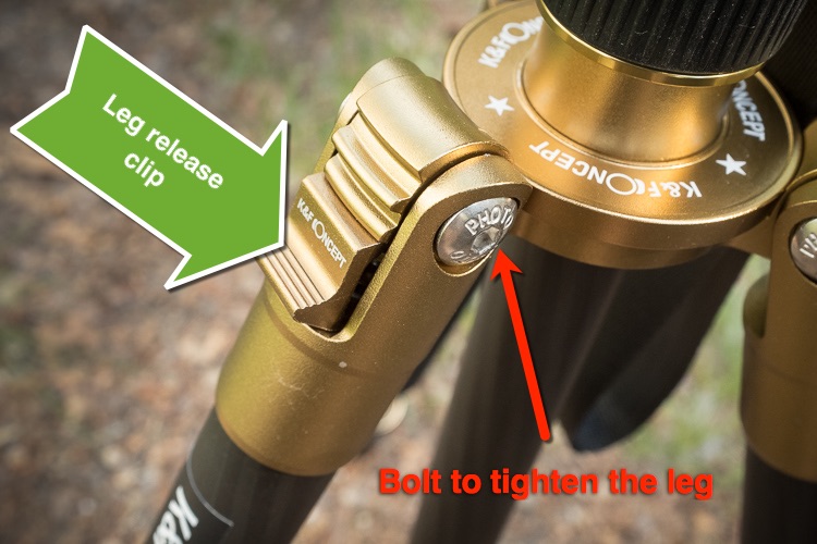 K&F Concept TC2534 Carbon Fiber Tripod