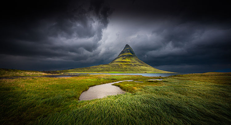 Kirkjufells Mountain With Estuary and Sea Grass 1 20210904