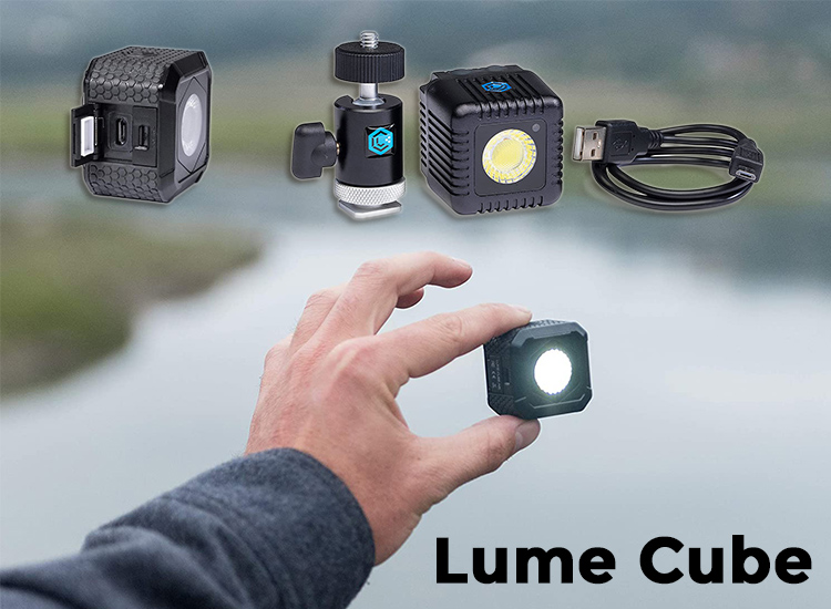 lume cube is a lightweight rechareable LED light for light painting or otherwise lighting your scene