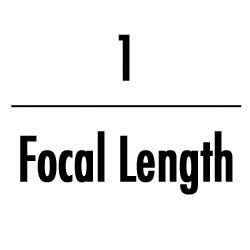 one over the focal length photography rule to eliminate camera shake
