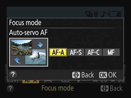 nikon autofocus modes