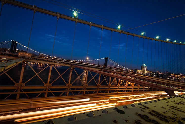 NYC brooklynbridge car trails image added