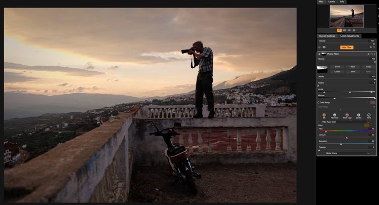 final result of the mask on the photo