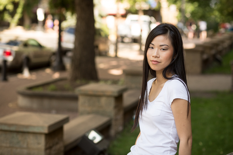 Poor location choice - what can you see in the background that is distracting? 