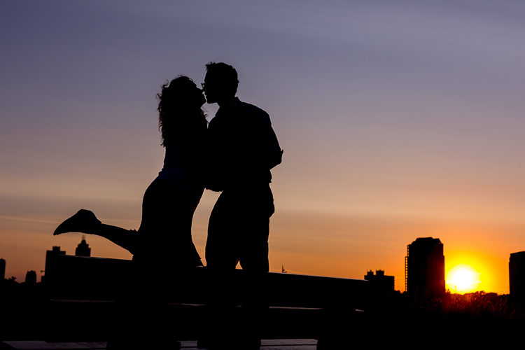 Backlighting to create a dramatic silhouette.