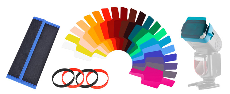 colored gel inserts for your flash