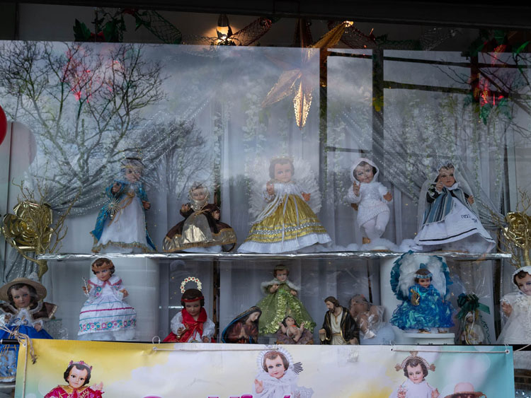 Doll display in window before adding clarity and contrast edits