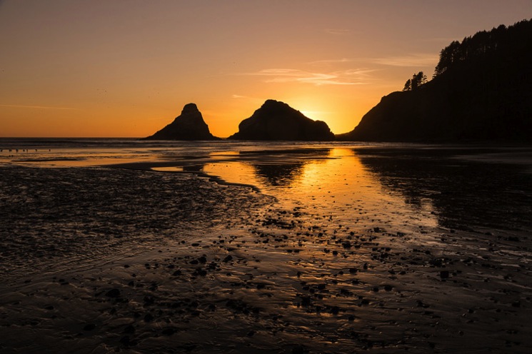 Sunset under exposed