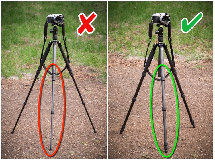 tripod mistakes - small leg sections extended