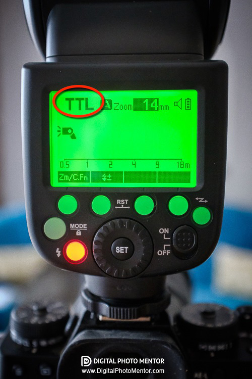 ttl flash mode setting how to use