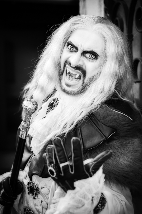 Vampire character at Carnival in Infrared