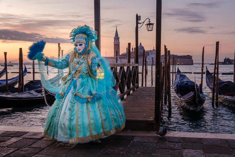 on the dock in St Marks square at sunrise