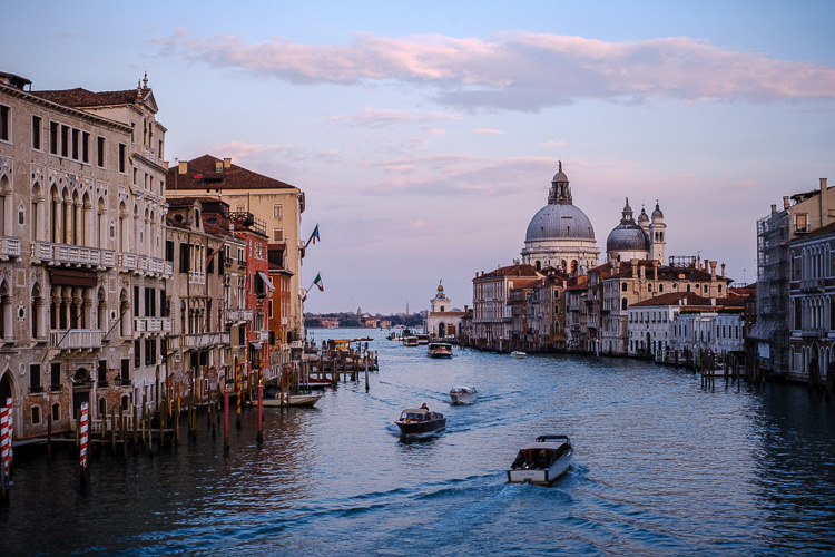 venice grand canal at sunset