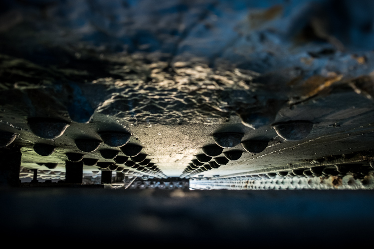 Fisheye lens with peeling paint