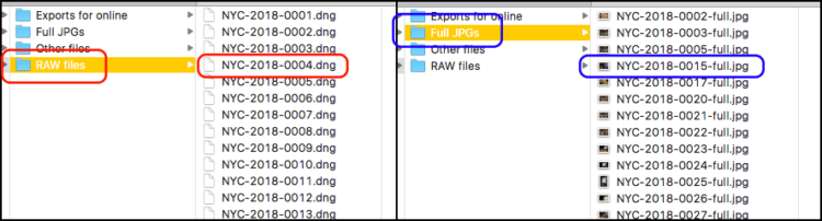 Folder structure workflow