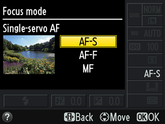 nikon autofocus modes