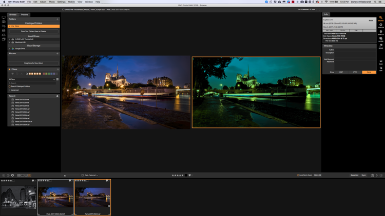 On1 editing program broswer window example screenshot for this review