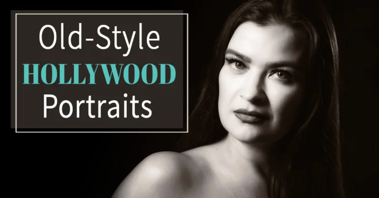 hollywood style black and white glamour portraits