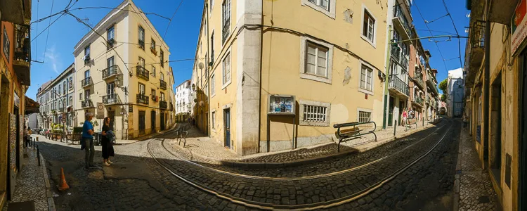 The camera panorama mode was used for several individual photos stitched together to create one photo