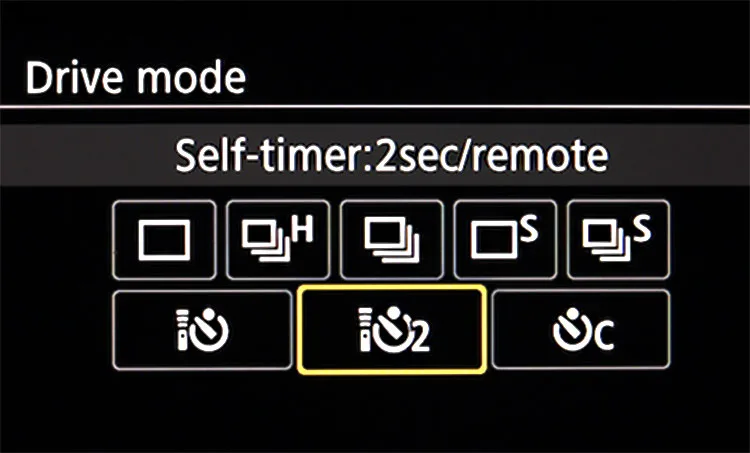 Canon camera silent shutter mode menu screen