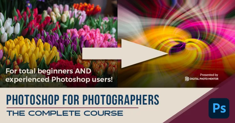 Photoshop for Photographers.  A complete photoshop course for beginners through advanced photo editors